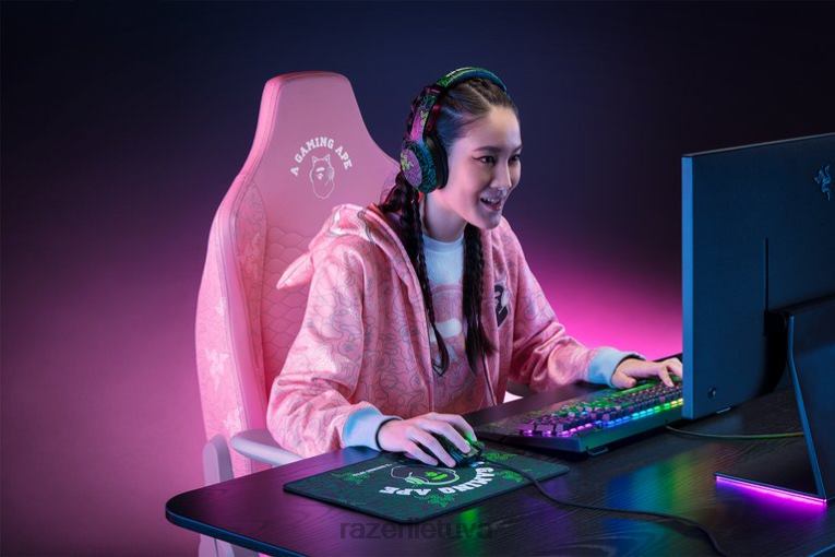 Razer X *A Bathing Ape žaidimų kėdė kvarcas iskur ZNZXF126