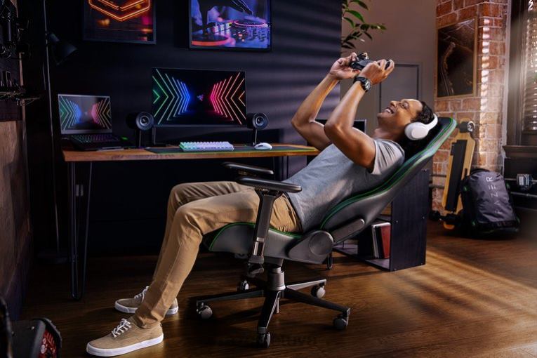 Razer žaidimų kėdė žalias enki ZNZXF131
