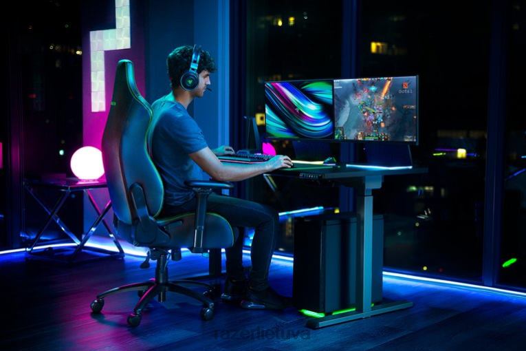 Razer žaidimų kėdė juodas iskur ZNZXF136