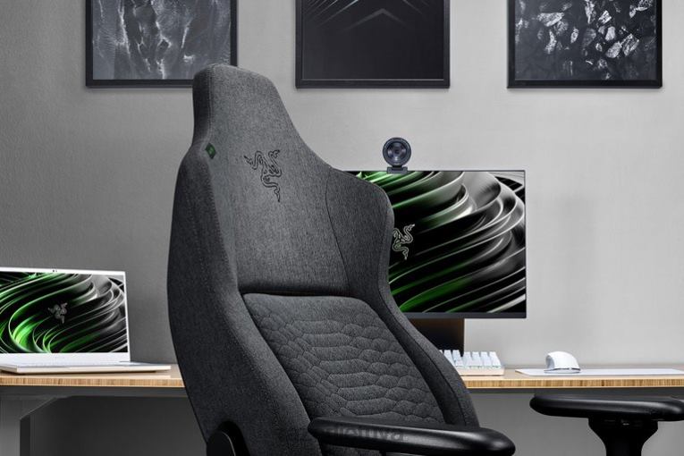 Razer žaidimų kėdė vienos spalvos iskur - tamsiai pilkas audinys ZNZXF137