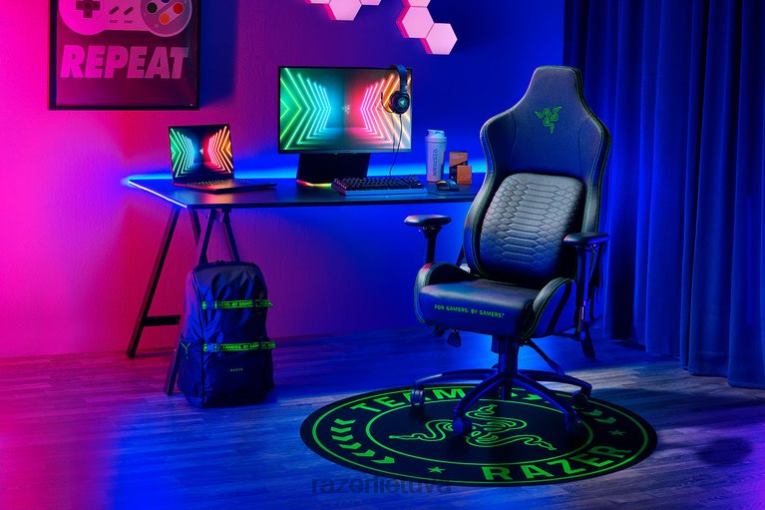 Razer žaidimų kėdė vienos spalvos komandos grindų kilimėlis ZNZXF140