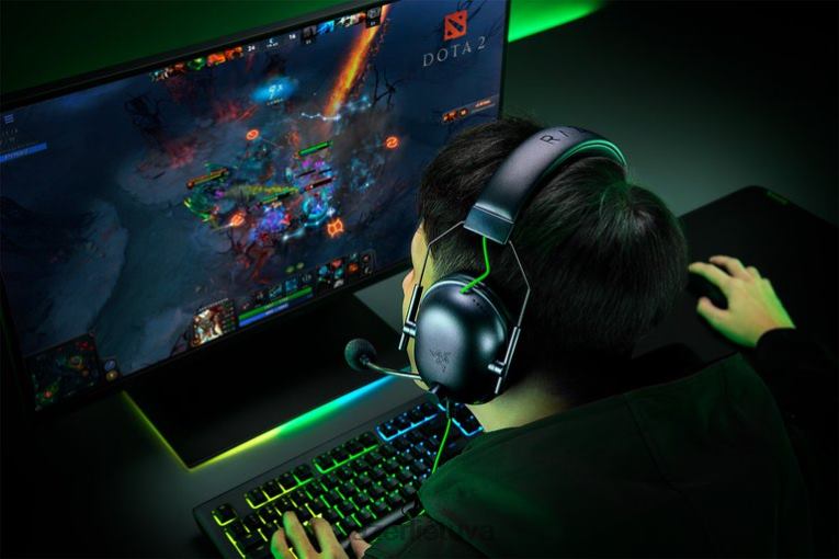 Razer žaidimų garsas juodas blackshark v2 usb ZNZXF89