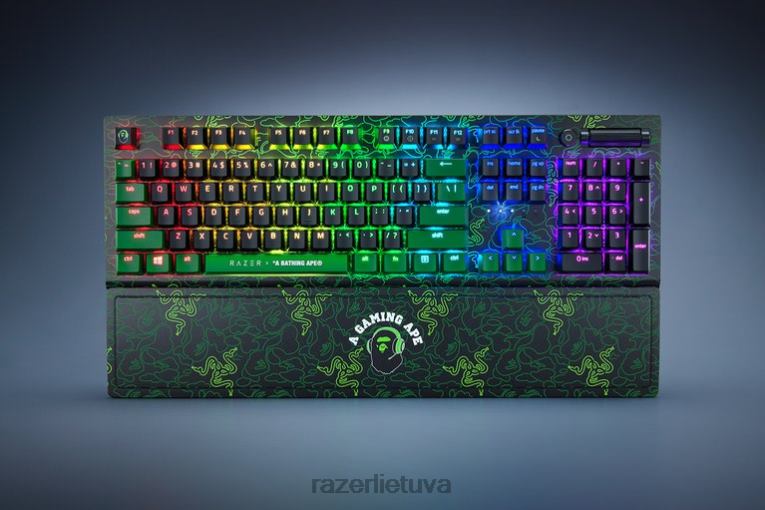 Razer X *A Bathing Ape klaviatūra žalias blackwidow v3 - žalias jungiklis - mes ZNZXF60