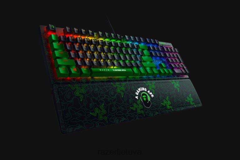 Razer X *A Bathing Ape klaviatūra žalias blackwidow v3 - žalias jungiklis - mes ZNZXF60