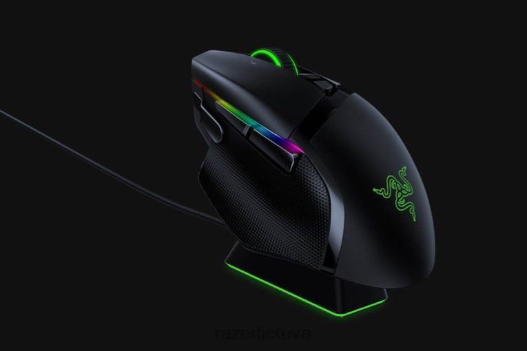 Razer pelėms vienos spalvos „basilisk ultimate“ su įkrovimo doku ZNZXF35